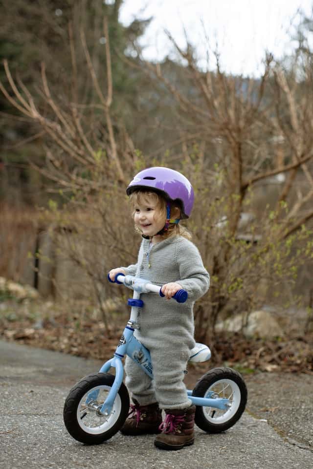 Kid Wearing Bike Helmet