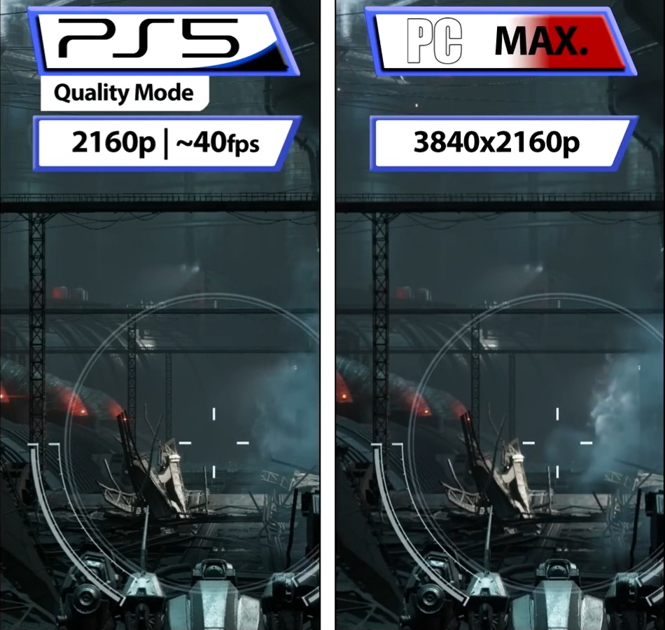 PS5 vs PC Resolution in Armored Core 6