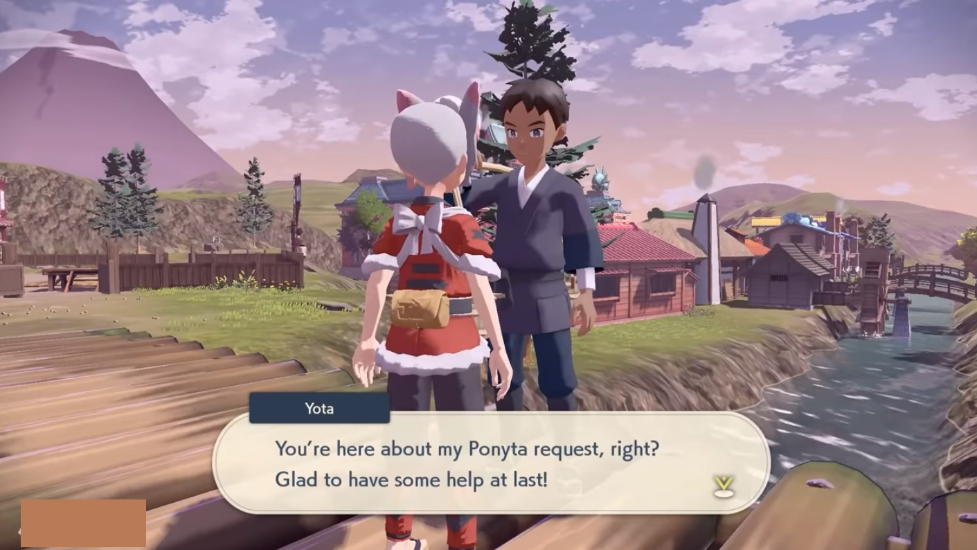 Player and Yota talking about Shiny Ponyta Rare.