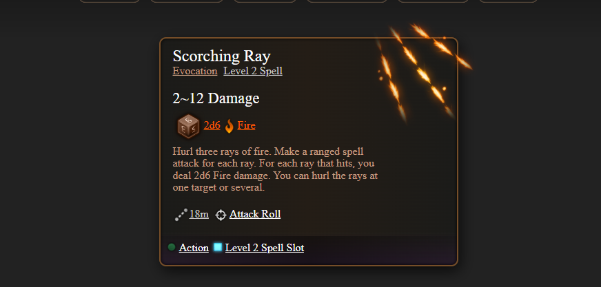 Scorcing ray deals fire damage in BG3.