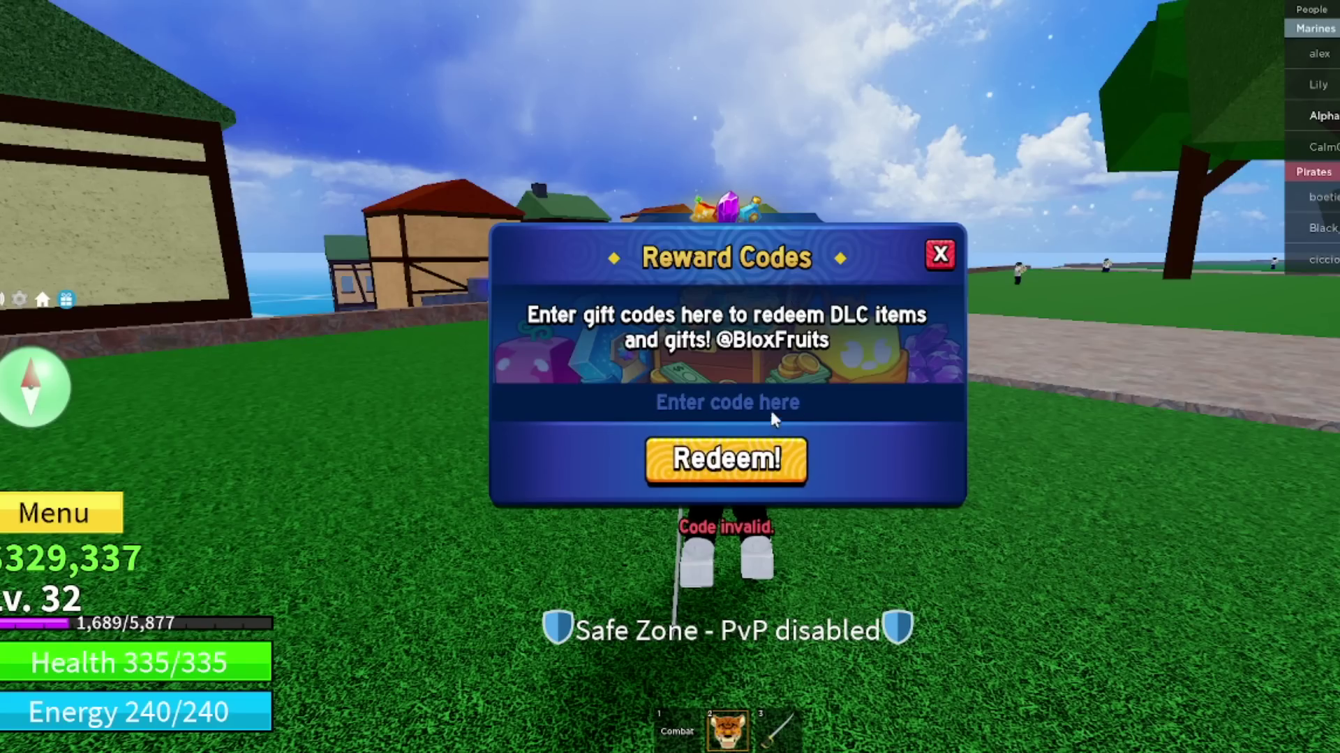 reward codes