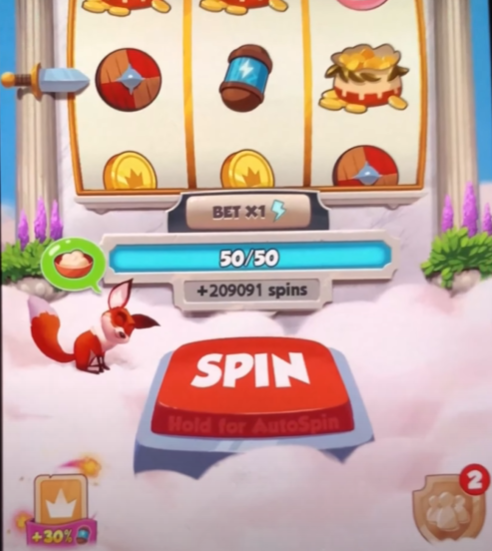 Unlimited fake spin in Coin Master.