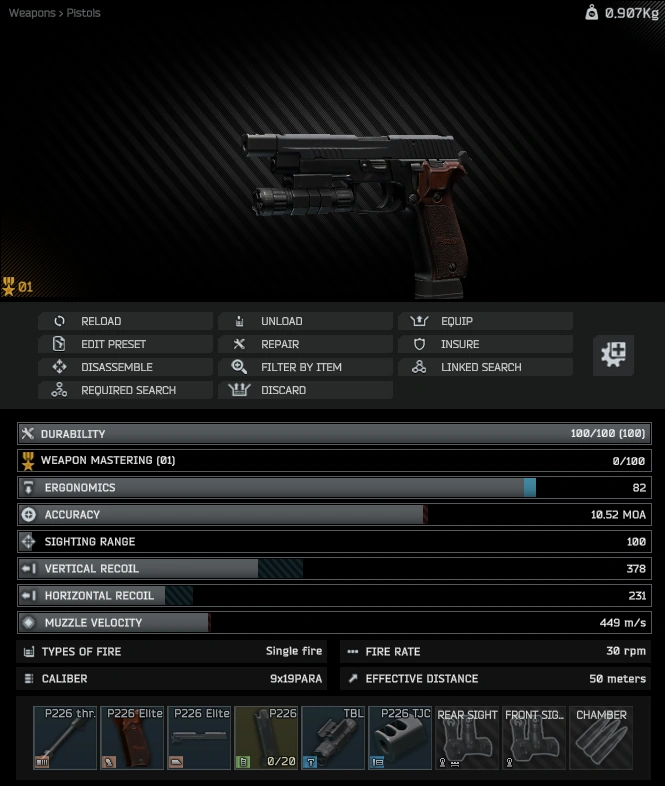 P226R pistol
